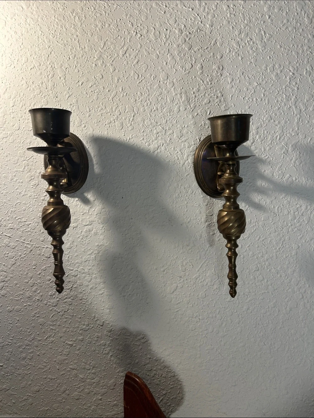 Antique-Style Brass Wall Sconce Pair - Gold Finish Gateco Solid Brass